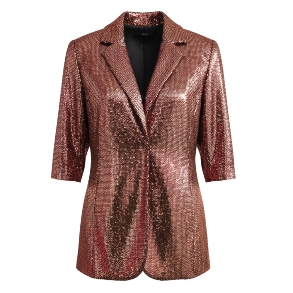 Yessica rose gold sequin blazer dress